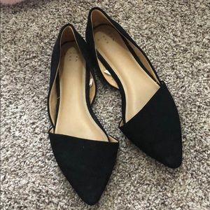 Black Pointed Toe Slides